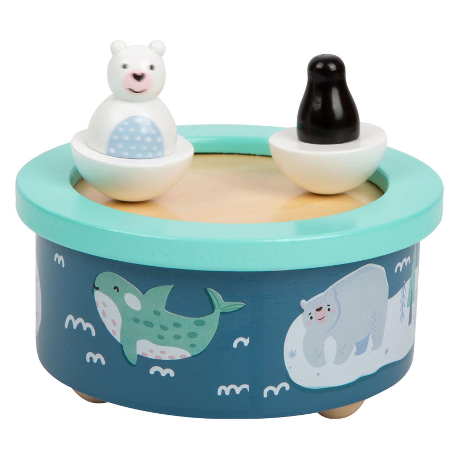 Small foot - houten muziekdoos noordpool opwindbaar