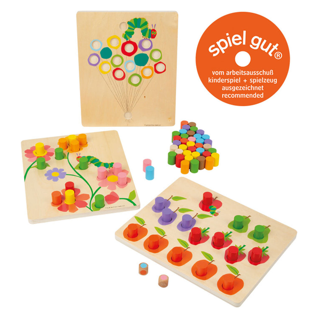 Small Foot - rupsje nooitgenoeg houten kleurenspel