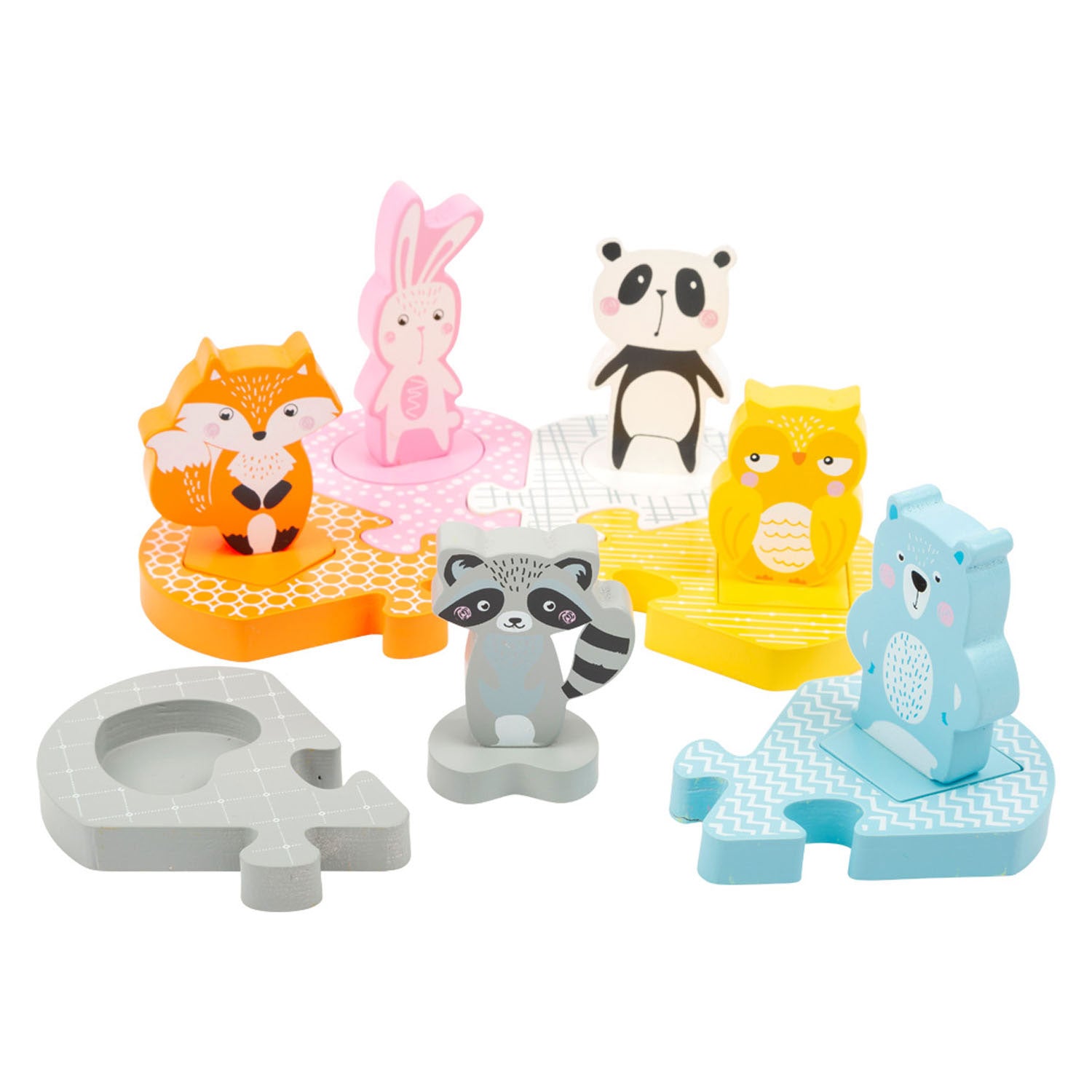 Small foot - houten vormenpuzzel dieren
