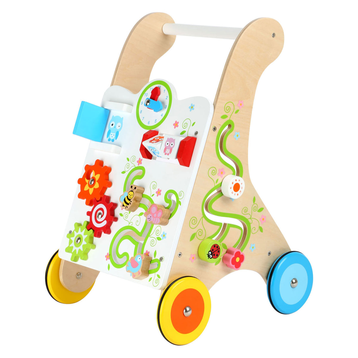Small Foot - houten baby walker loopwagen kleurrijk