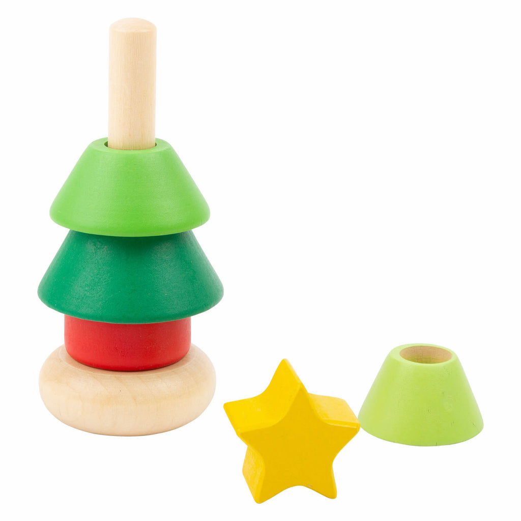 Small foot - houten stapeltoren kerstfiguur, per stuk