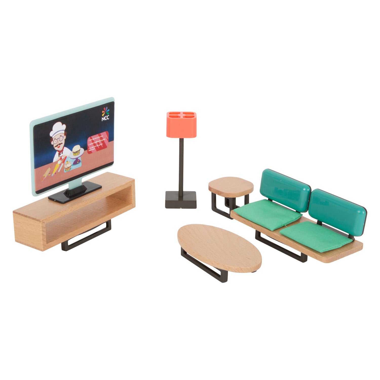 Small Foot - houten poppenhuis meubeltjes modern complete set 31dlg.