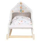 Small foot - houten schommel poppenbed little button