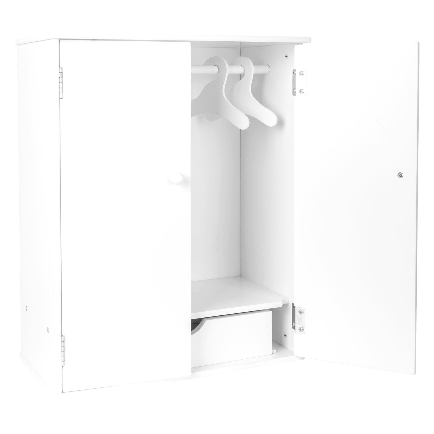 Small foot - houten poppen kledingkast met hangers, 3dlg.