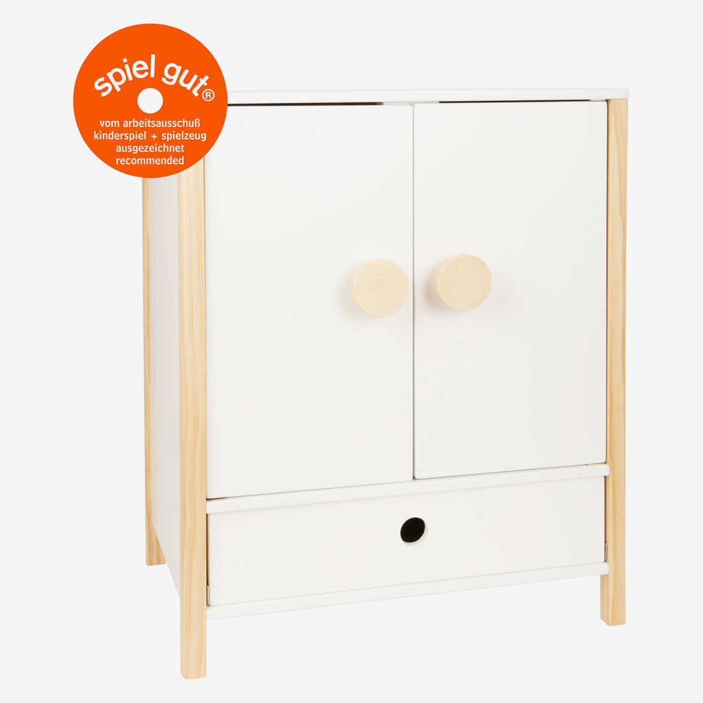 Small Foot - houten poppen kledingkast little button met hangers 3dlg.