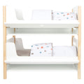 Small foot - houten poppenhoogslaper little button met beddengoed, 6dlg.