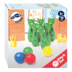 Small Foot - houten kikker kegelen werpspel 10dlg.