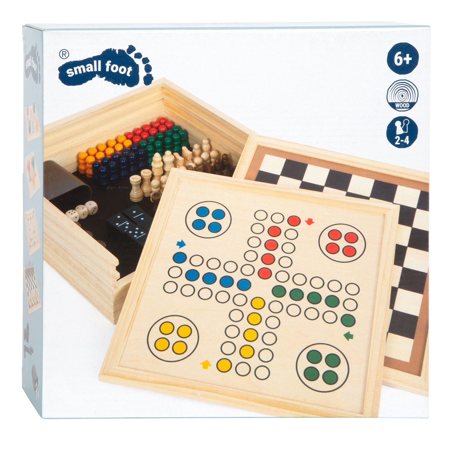 Small foot - houten spellen 7 klassiekers in opbergkist