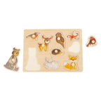 Small foot - houten noppenpuzzel bosdieren, 9st.