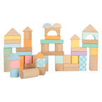Small foot - houten bouwblokken pastel, 50dlg.