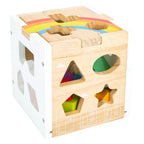 Small Foot - houten vormenstoof kubus regenboog