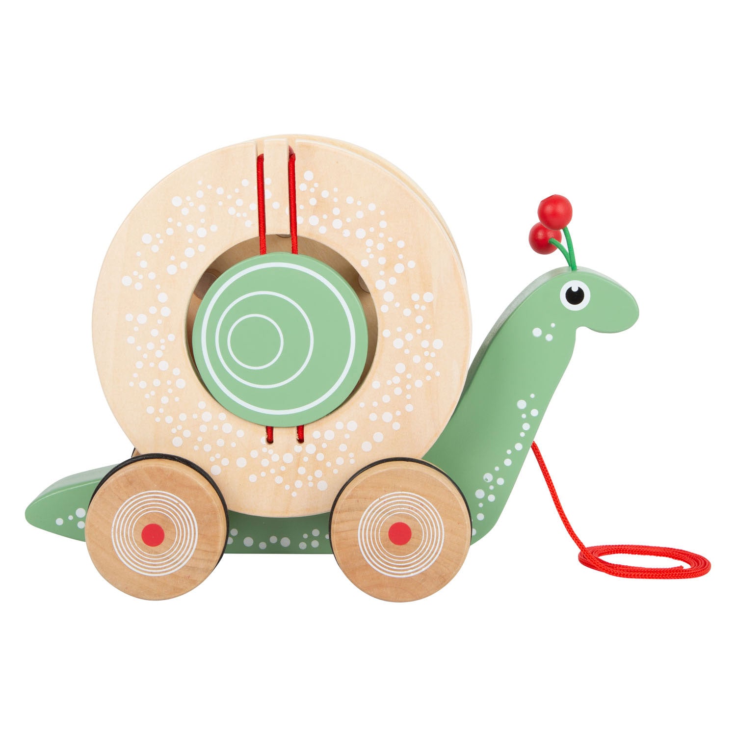 Small Foot - houten trekfiguur vormenstoof slak 6dlg.