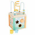 Small foot - houten activiteitenkubus en motoriekspiraal pastel