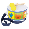 Small foot - houten trommel dieren met stokken, 3dlg.
