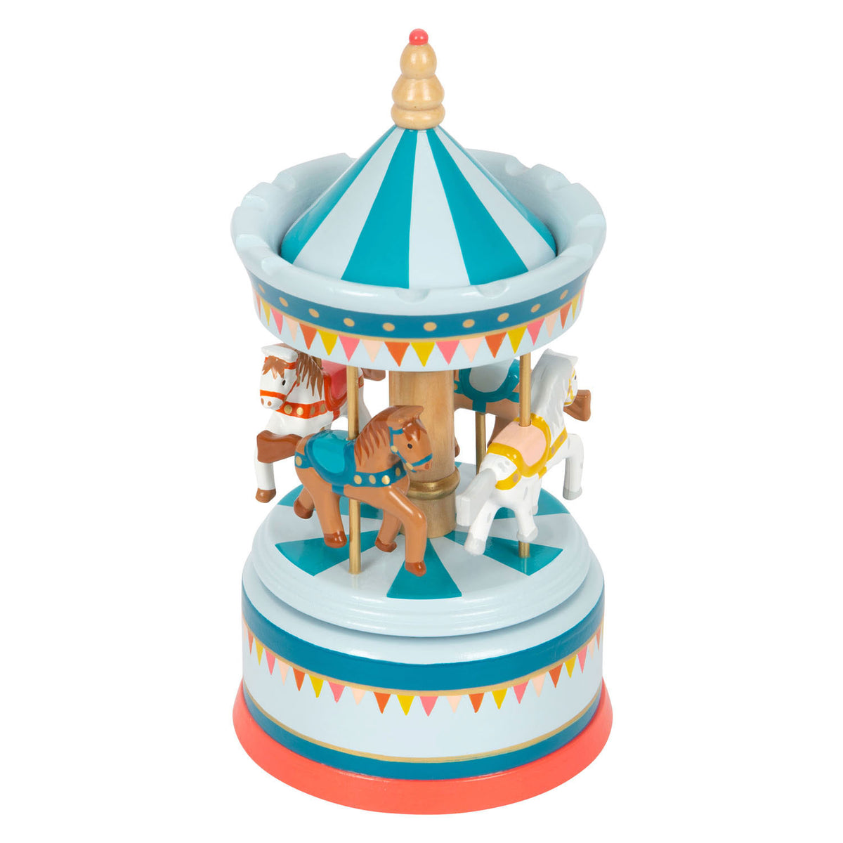Small foot - houten muziekdoos draaimolen