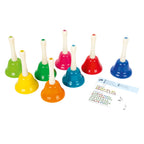 Small foot - gekleurde handbellen, set van 8
