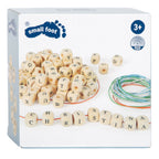Small foot - houten letterkralen kettingen maken, 300 kralen