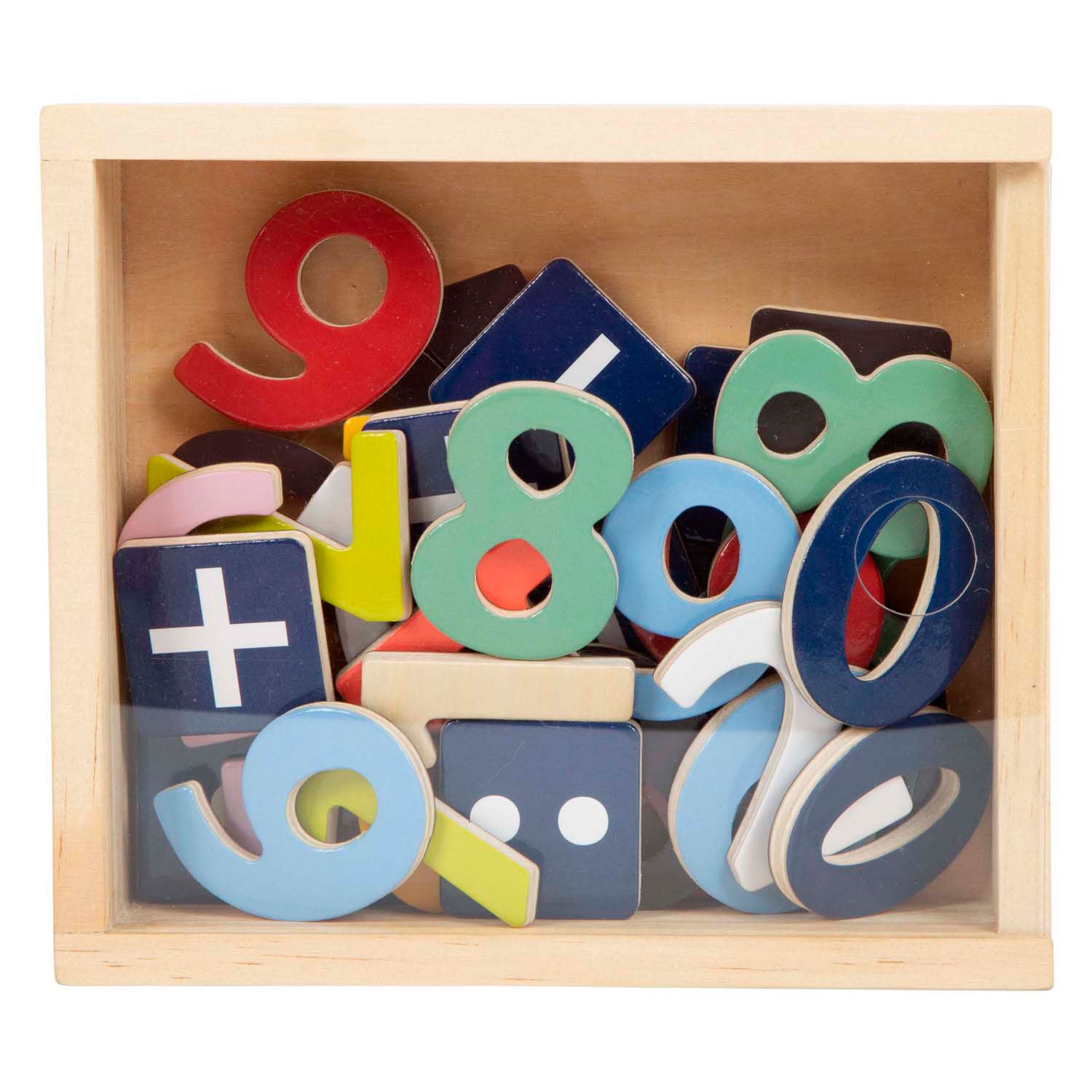 Small foot - houten magnetische cijfers kleur. 37dlg.