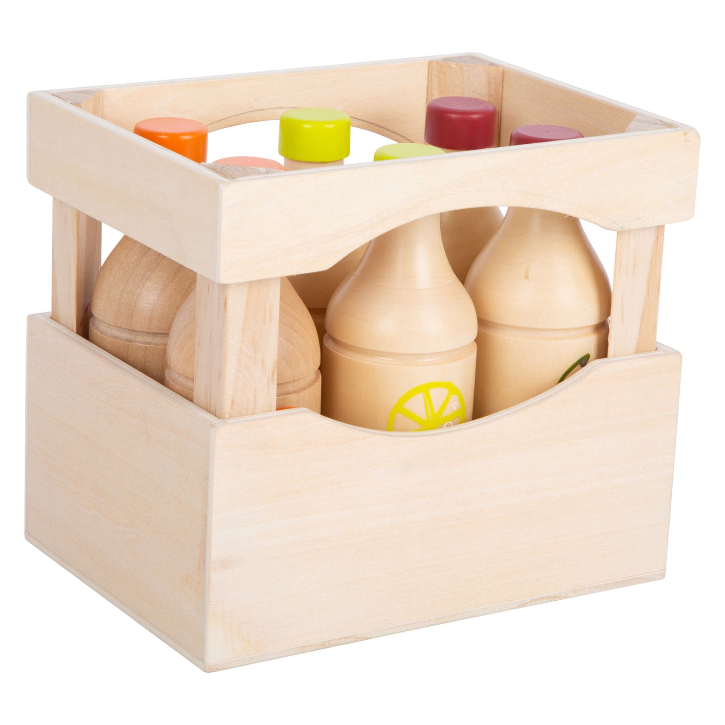Small foot - houten krat met flessen, 7dlg.