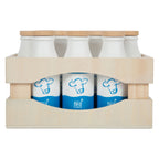 Small foot - houten krat met melkflessen, 12dlg.