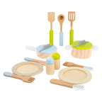 Small Foot - houten kookgerij en servies set 15dlg.
