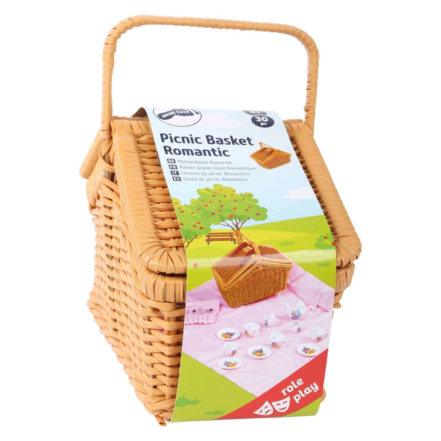 Small Foot - houten picknickmand met servies romantisch 30dlg.
