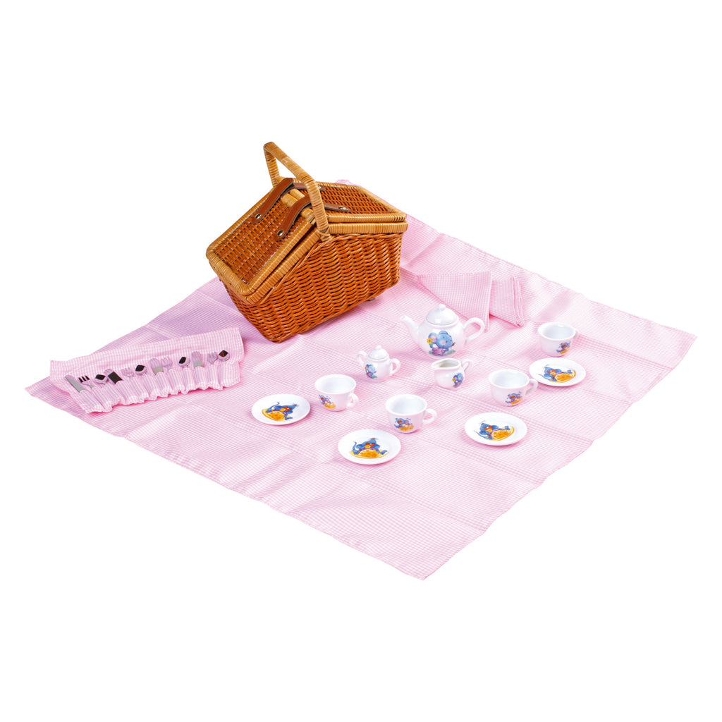 Small Foot - houten picknickmand met servies romantisch 30dlg.