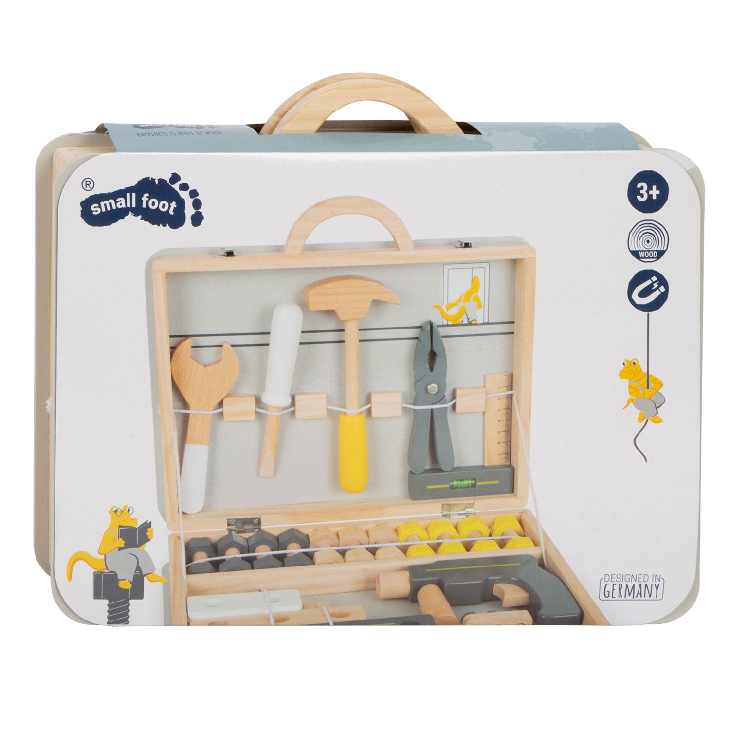 Small foot - houten gereedschapskoffer miniwob, 44dlg,