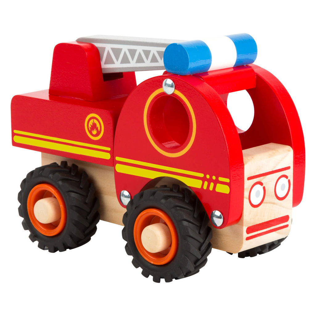 Small foot - houten brandweerwagen met ladder