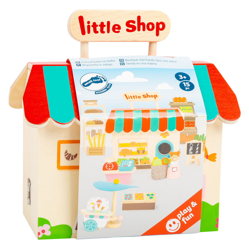 Small Foot - houten meeneem speelwinkel poppenhuis 15dlg.