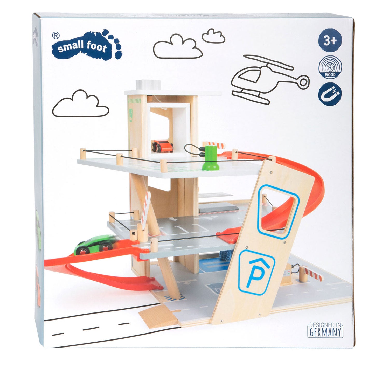 Small foot - houten garage met wasstraat