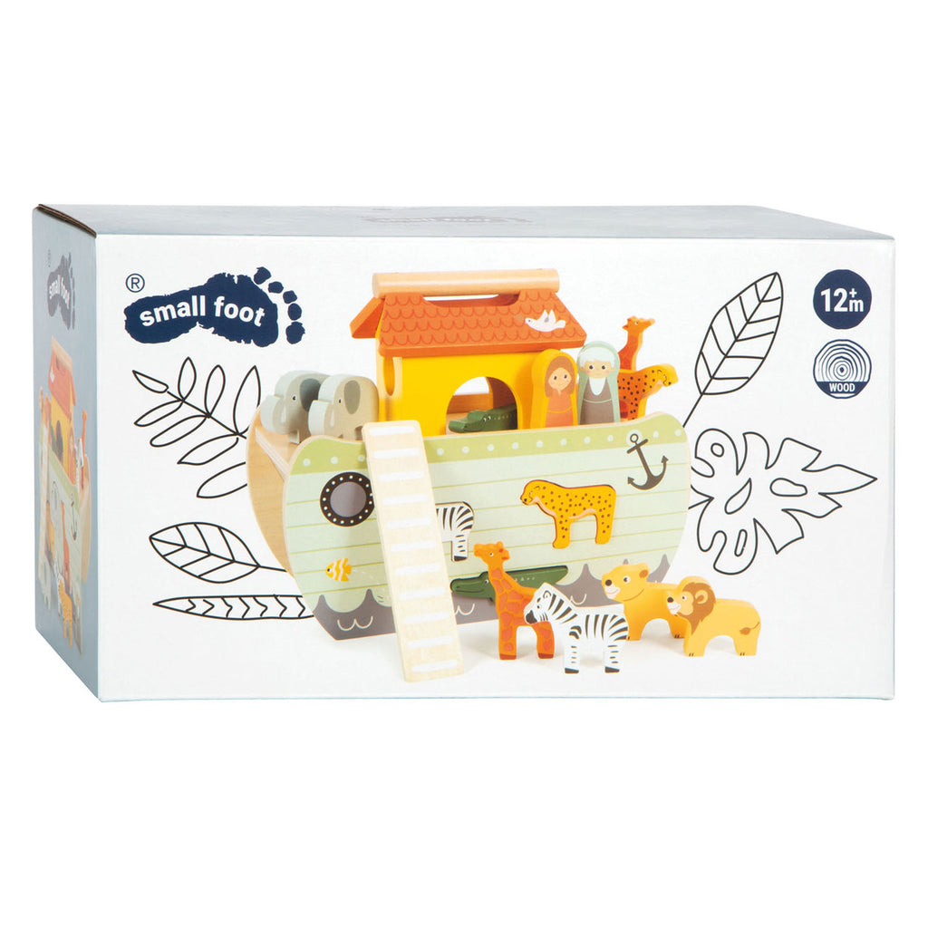 Small Foot - houten vormenstoof ark van noach safari 15dlg.