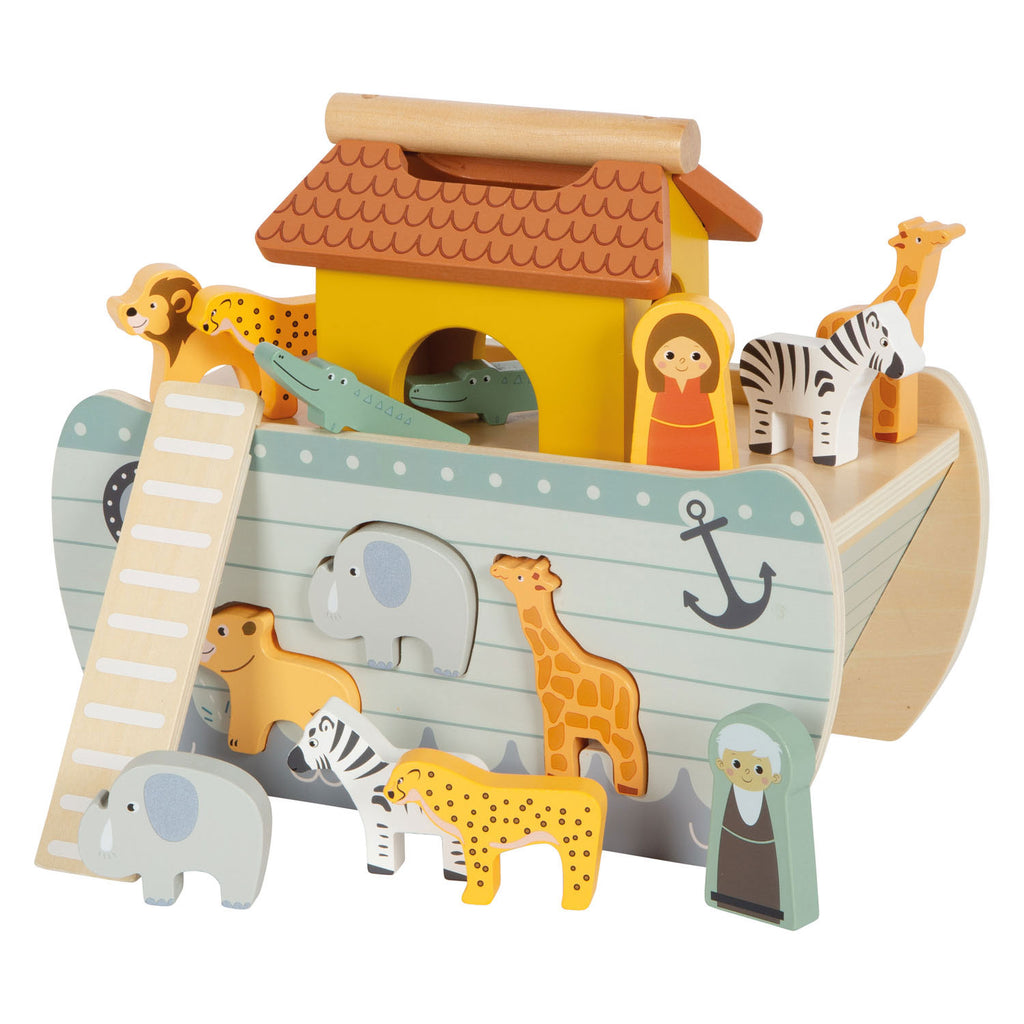 Small Foot - houten vormenstoof ark van noach safari 15dlg.