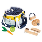 Small foot - houten paardenverzorgingsset met tas, 8dlg.