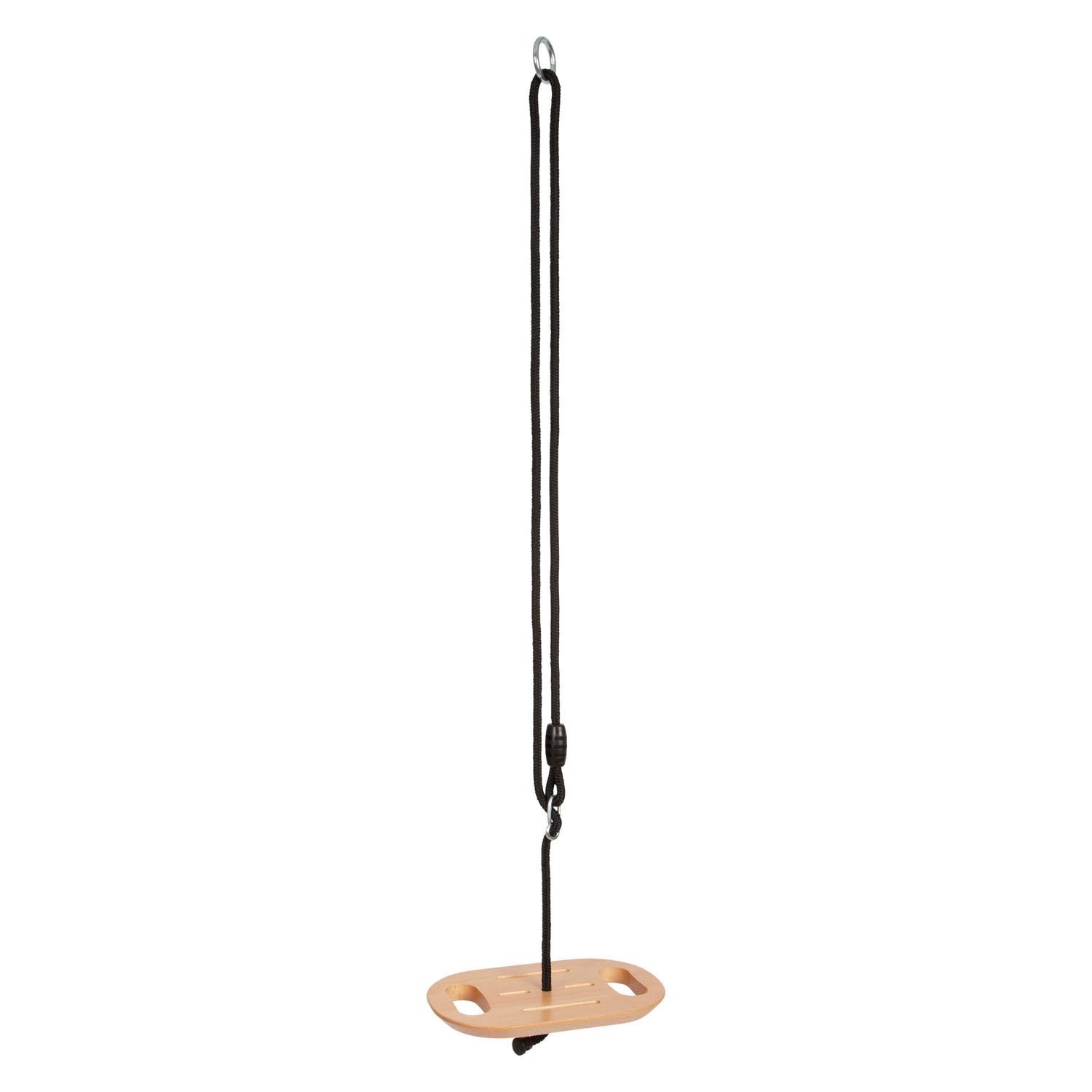 Small foot - houten disc schommel met handgrepen black line