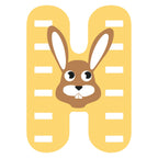 Small foot - houten dieren kinderletter - h