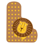 Small foot - houten dieren kinderletter - l