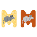 Small foot - houten dieren kinderletter - m
