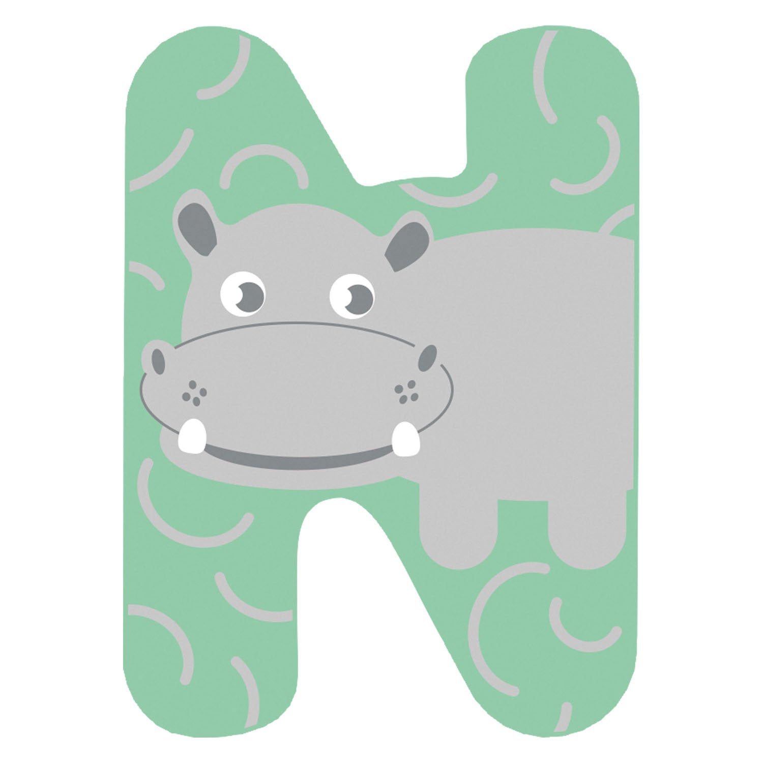 Small foot - houten dieren kinderletter - n