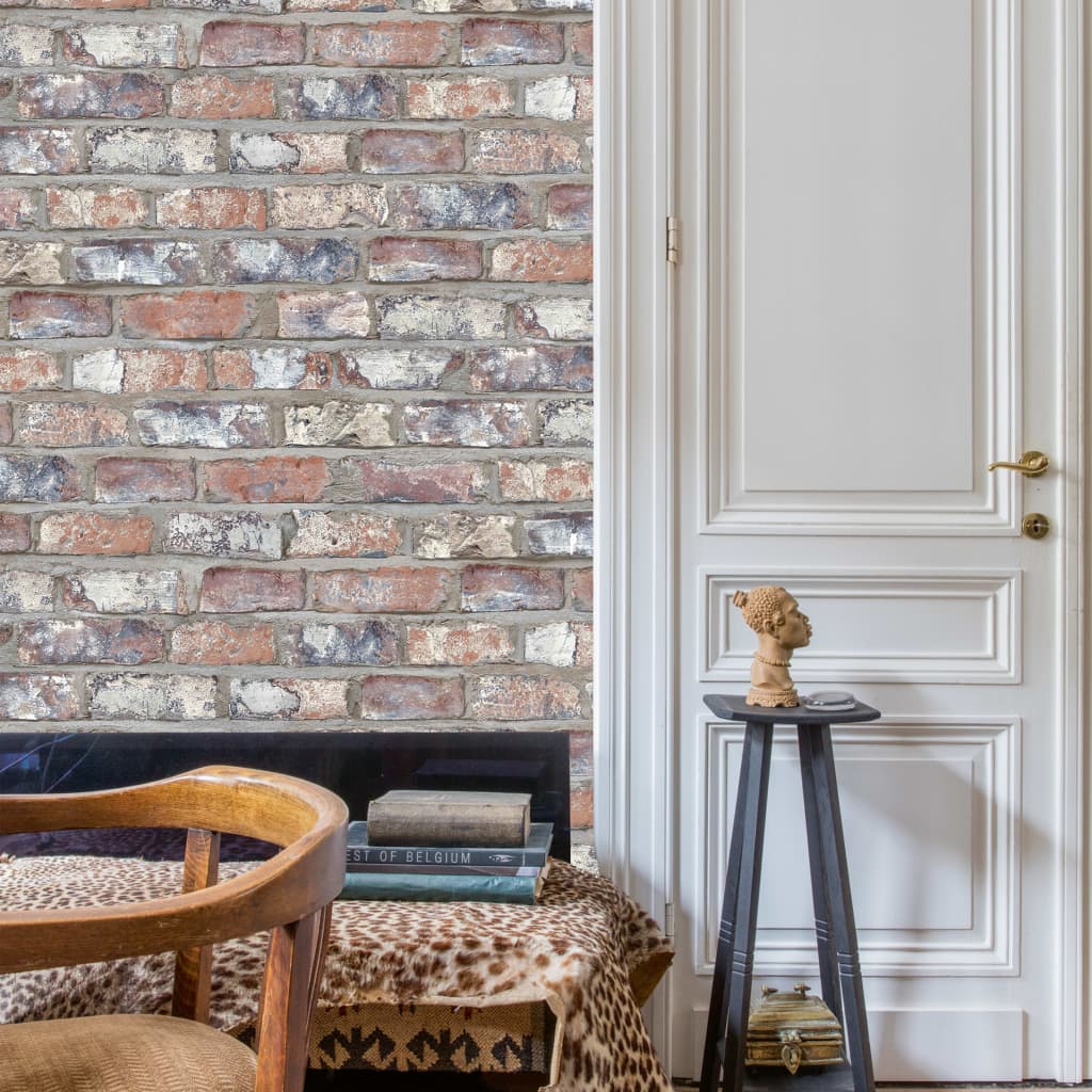 Dutch wallcoverings behang bakstenen meerkleurig ew3103