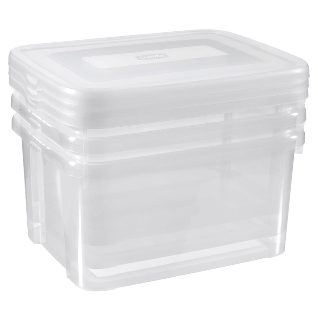 Curver opbergboxenset handy 3x25 l transparant