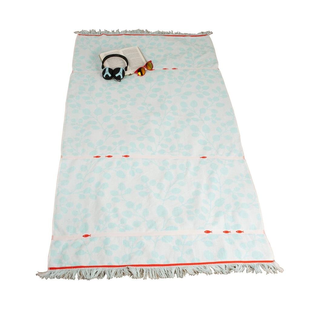 Basic clarysse strandlaken met visjes print 90x170 cm