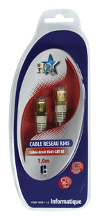Hq bf-m081-1.0 cat5e utp netwerkkabel rj45 (8 8) male - rj45 (8 8) male 1.00 m grijs