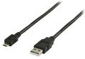 Valueline vlcp60500b05 usb 2.0 usb a male - usb micro b male kabel 0,50 m zwart