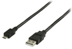 Valueline vlcp60500b05 usb 2.0 usb a male - usb micro b male kabel 0,50 m zwart
