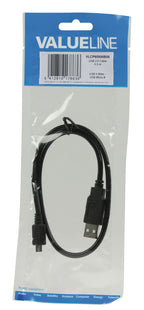 Valueline vlcp60500b05 usb 2.0 usb a male - usb micro b male kabel 0,50 m zwart