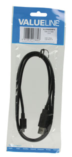 Valueline vlcp60500b10 usb 2.0 usb a male - usb micro b male kabel 1,00 m zwart