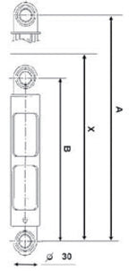 Fixapart w1-05034 schokdemper 120 n 10 mm origineel onderdeelnummer 44.041.655.0
