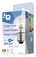 Hq hq hqhe27 ball001 halogeenlamp kogel e27 18 w 205 lm 2 800 k