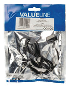 Valueline vlmp39890b10 30-pins auto-lader 30-pins dock male - 12v-autoaansluiting 1,00 m zwart 2.1a